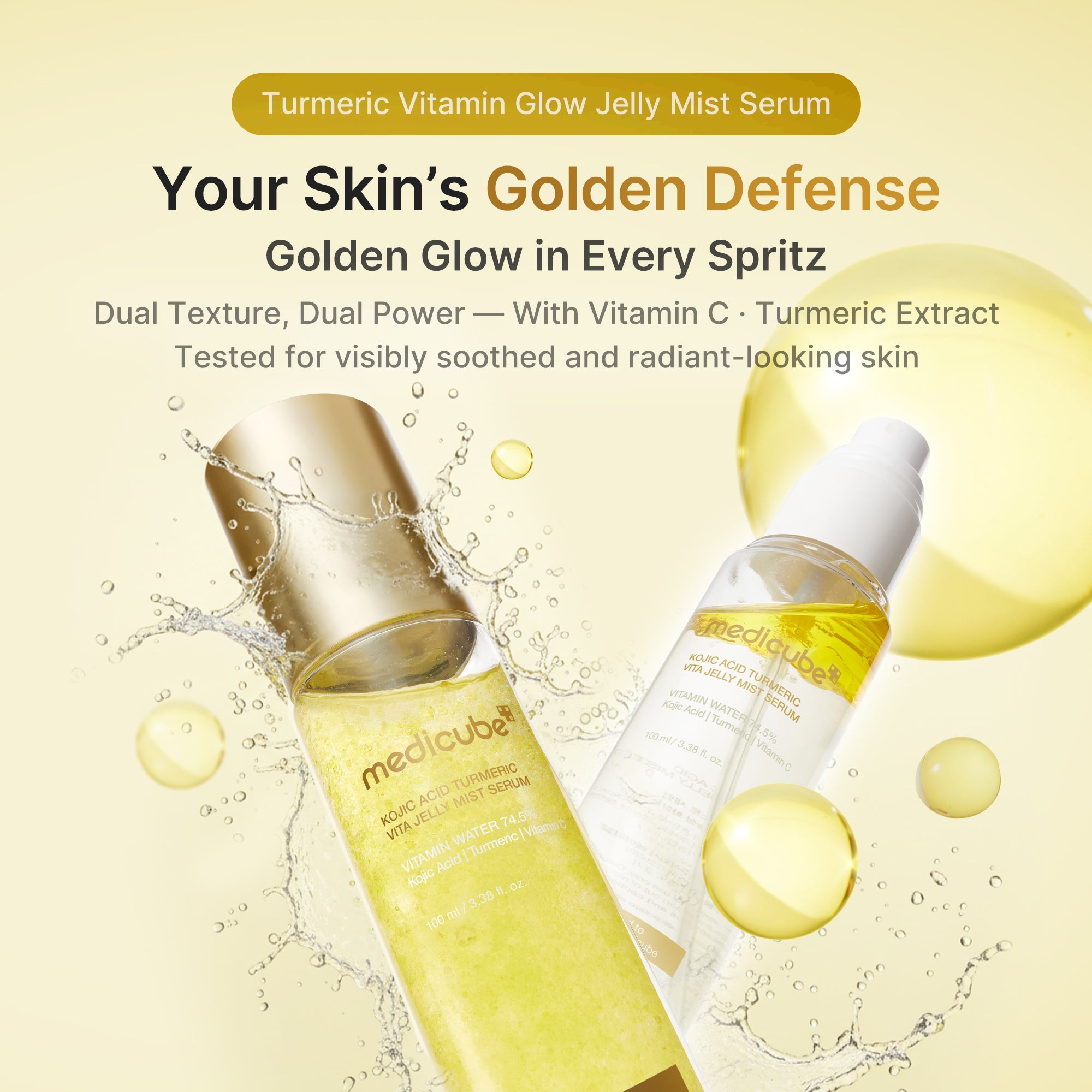Kojic Acid Turmeric Vitamin Gold Jelly Mist Serum image 2