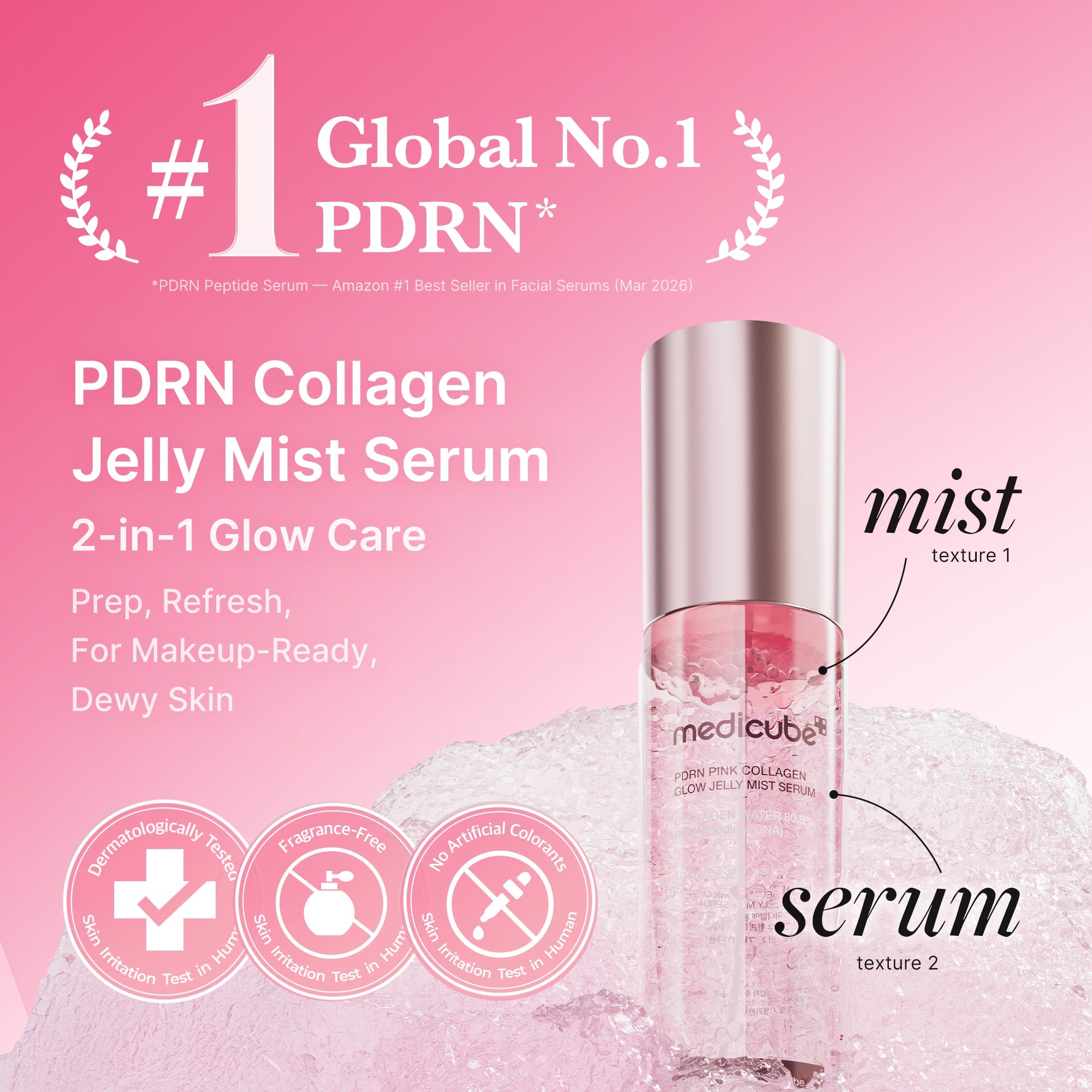 PDRN Pink Collagen Glow Jelly Mist Serum image 2
