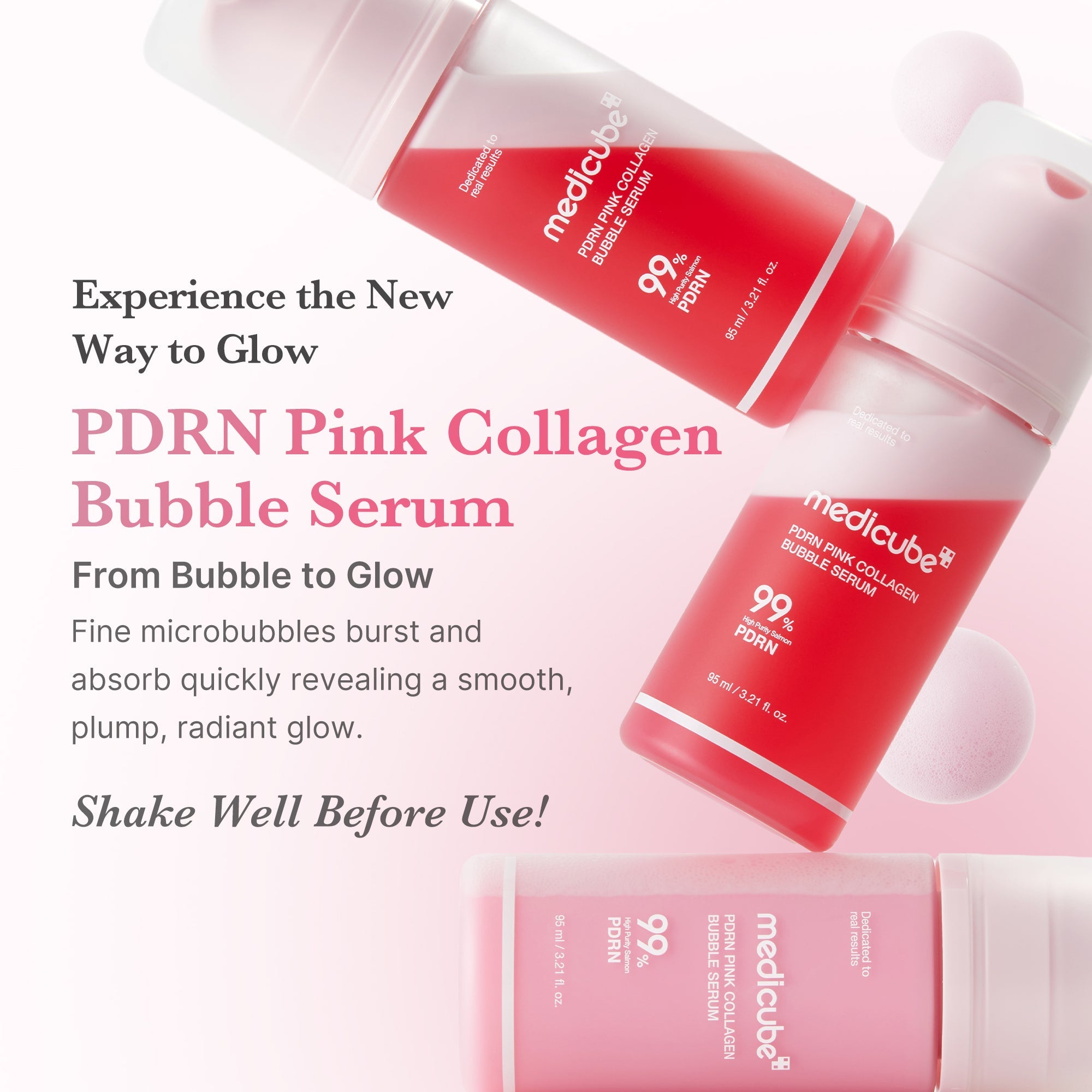 [Subscr.] PDRN Pink Collagen Bubble Serum image 2
