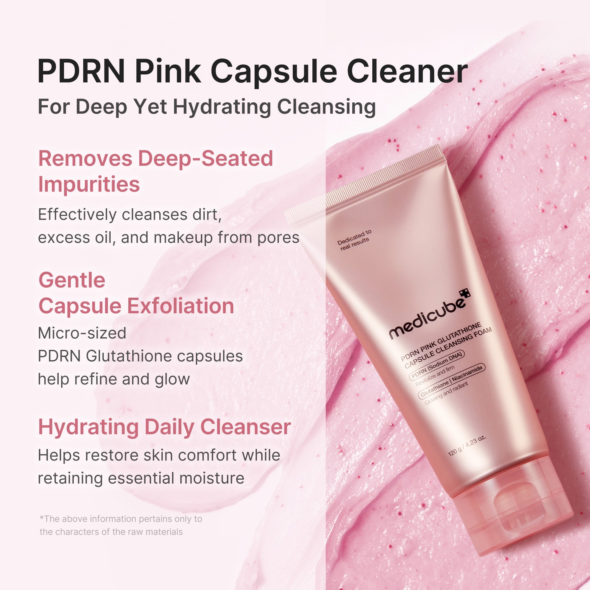 PDRN Pink Glutathione Capsule Foam Cleanser image 3