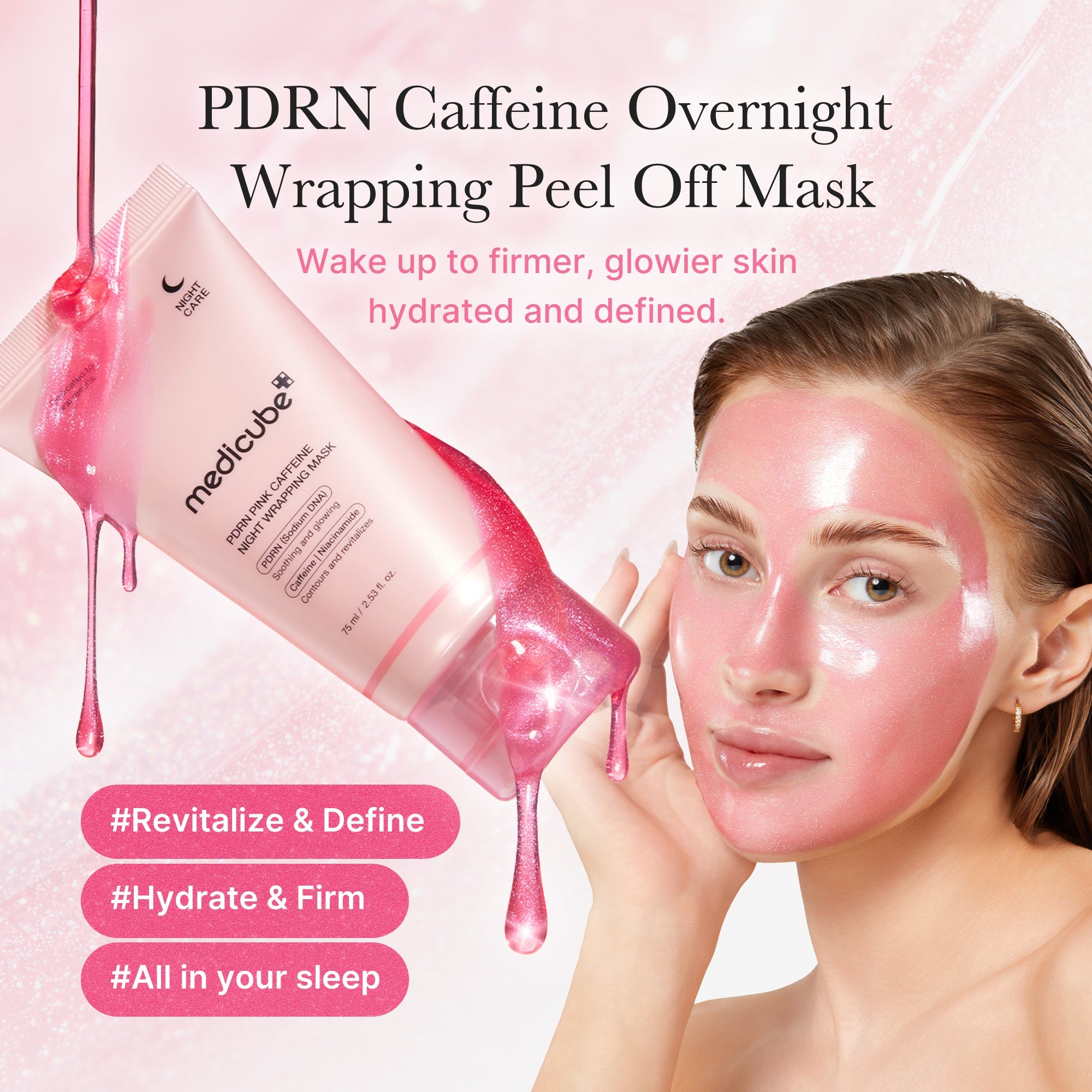 [Subscr.] PDRN Pink Caffeine Overnight Wrapping Mask image 3